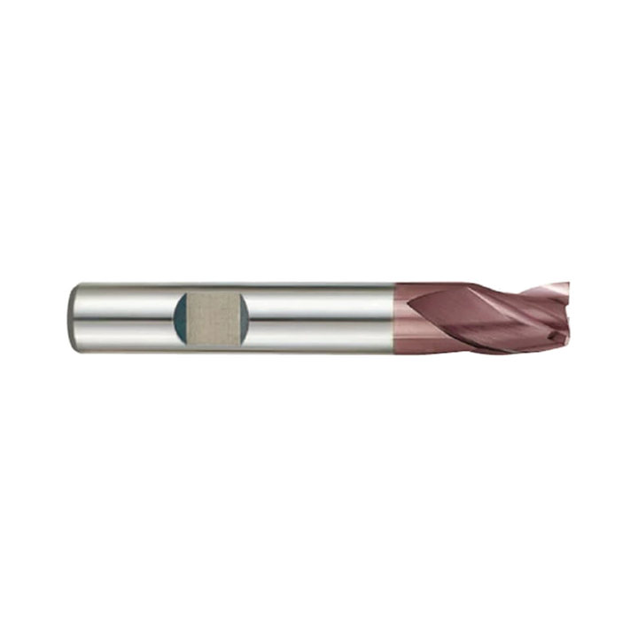 (G9433) K-2 Carbide, 3Flute End Mill, Long Length, Flat Shank