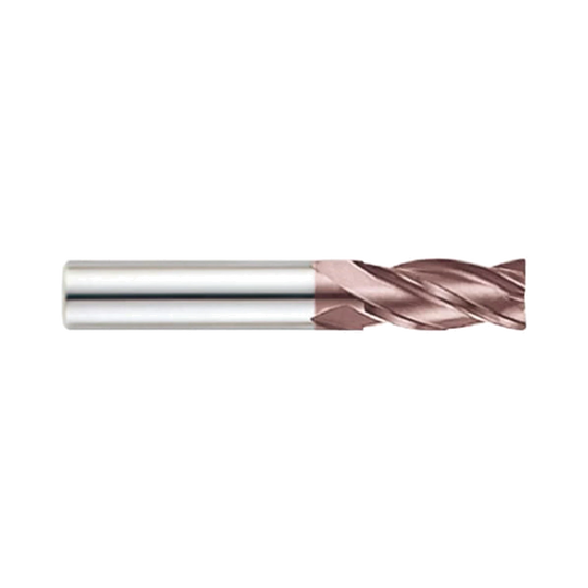 (G9B84) K-2 Carbide, 4Flute Corner Radius End Mill, Short Length