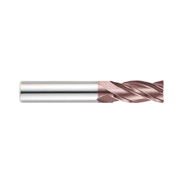 (G9B84) K-2 Carbide, 4Flute Corner Radius End Mill, Short Length
