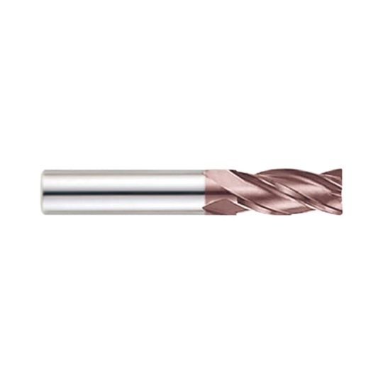 (G9B84) K-2 Carbide, 4Flute Corner Radius End Mill, Short Length