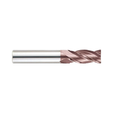 (G9B84) K-2 Carbide, 4Flute Corner Radius End Mill, Short Length