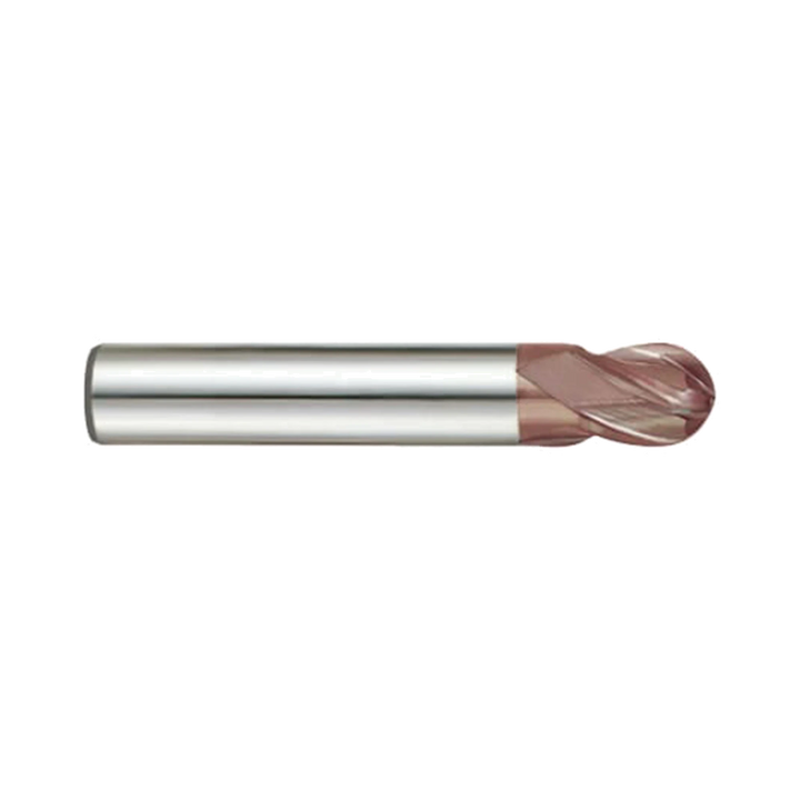(G9634) K-2 Carbide, 4F Ball Nose Plain Shank
