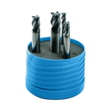 K-2 CARBIDE 4 Flute Multiple Helix Short End Mill (G9H73) 4 Piece Set