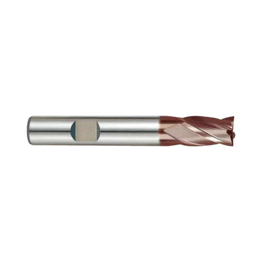 (G9448) K-2 Carbide, 4Flute End Mill, Short Length, Flat Shank