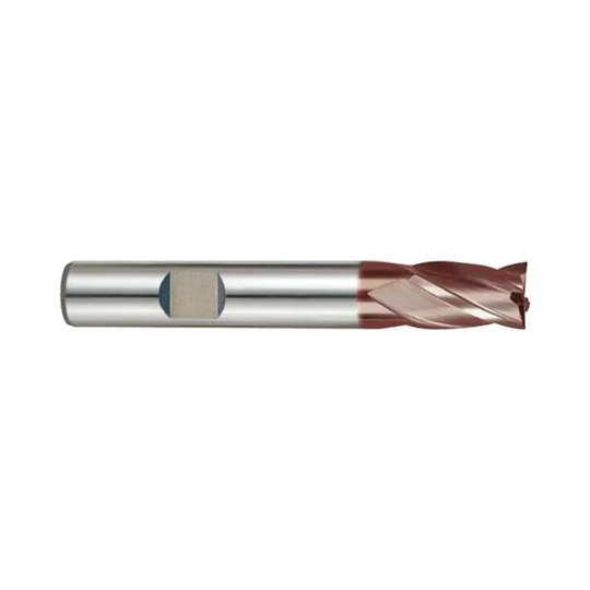 (G9448) K-2 Carbide, 4Flute End Mill, Short Length, Flat Shank
