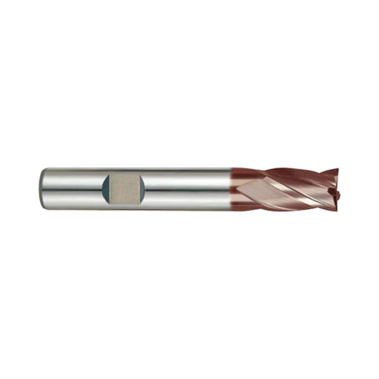 (G9448) K-2 Carbide, 4Flute End Mill, Short Length, Flat Shank