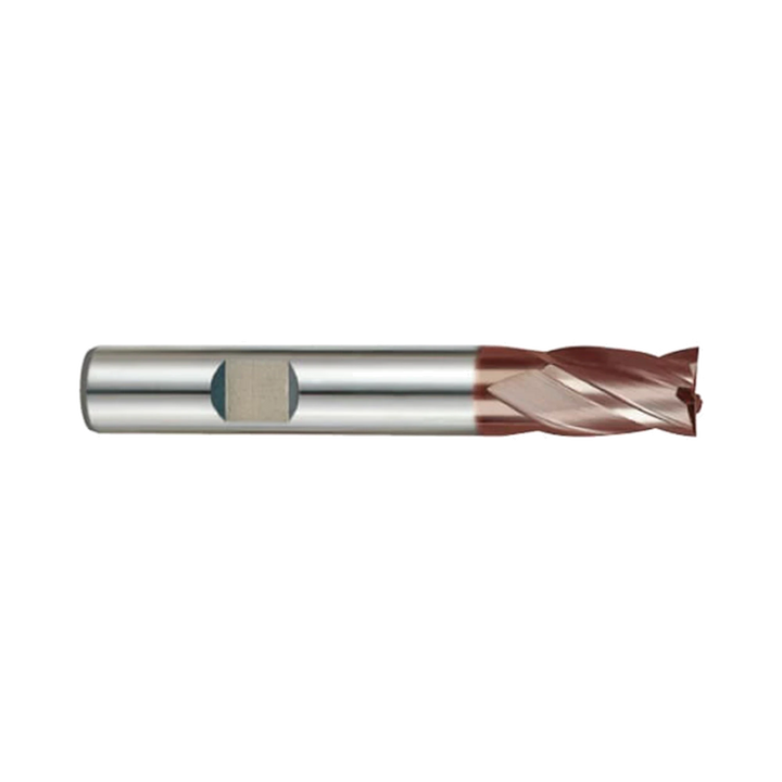(G9448) K-2 Carbide, 4Flute End Mill, Short Length, Flat Shank