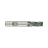 (G9A42) K-2 Carbide, Multi Flute Roughing End Mill, Long Length, Flat Shank (Coarse)