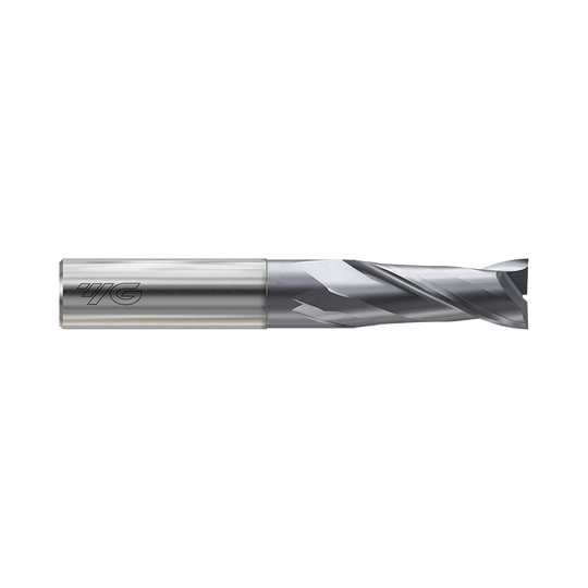 (GYF99) HSS-PM, Only One 2Flute Coated End Mill, Short Length, Flat Shank