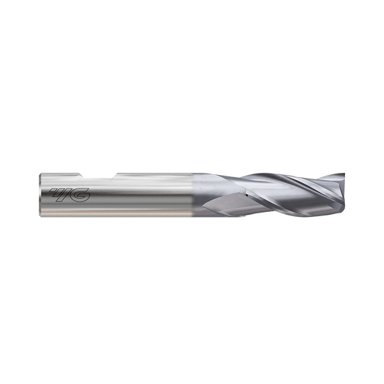 (GYG01) HSS-PM, Only One 3Flute Coated End Mill, Short Length, Flat Shank