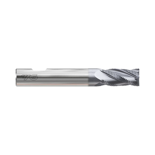 (GYF94) HSS-PM, Only One Multi Flute Coated Roughing End Mill, Short Length, Flat Shank (Fine)