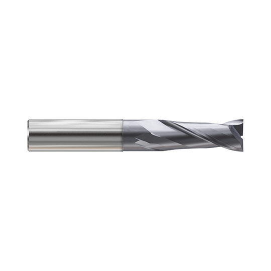 (GYG72) HSS-PM, Only One 2Flute Coated End Mill, Short Length, Plain Shank