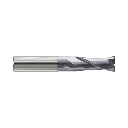 (GYG72) HSS-PM, Only One 2Flute Coated End Mill, Short Length, Plain Shank