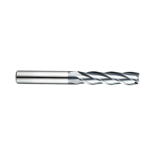 (GYG76) HSS-PM, Only One 4Flute Coated End Mill, Long Length, Plain Shank