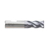(GYG52) HSS-PM, Only One 4Flute, Multiple Helix Coated End Mill, Short Length, Flat Shank