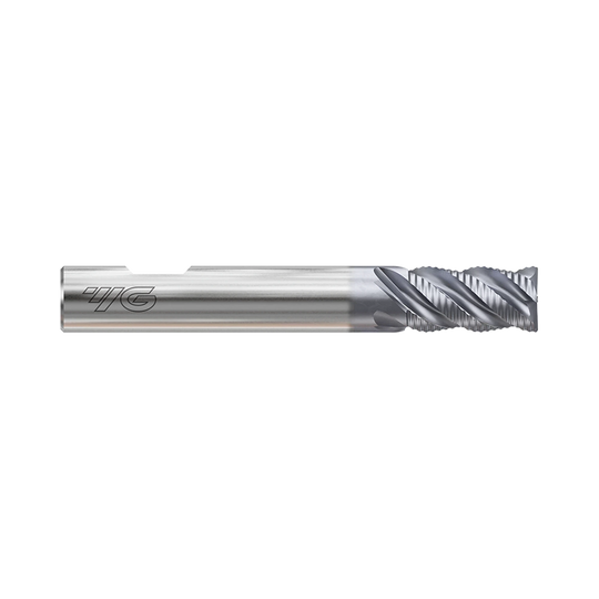 (GYF95) HSS-PM, Only One Multi Flute, Multiple Helix Corner Radius Coated Roughing End Mill, Short L