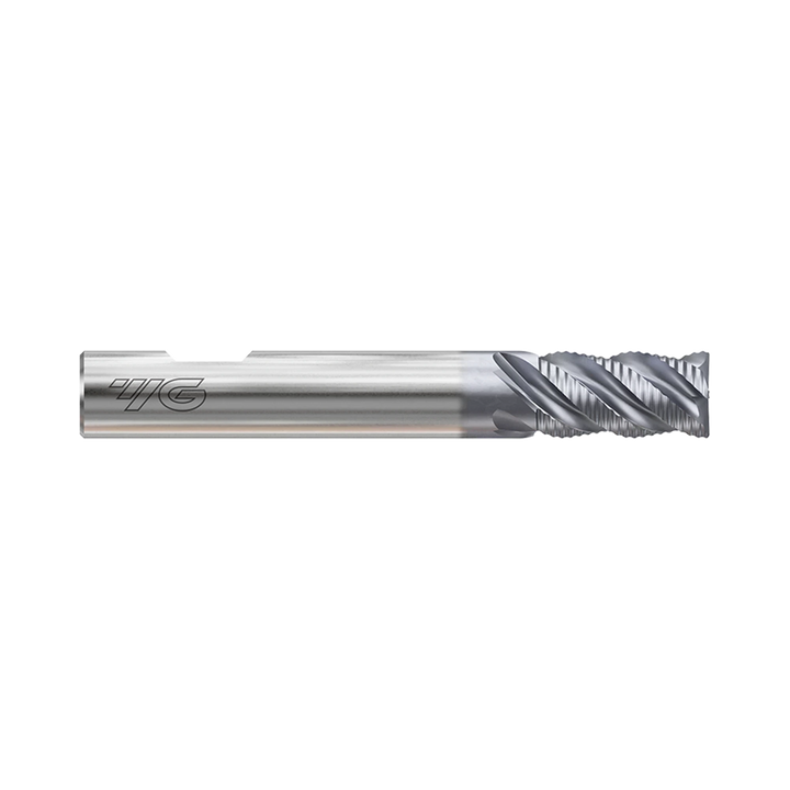 (GYF95) HSS-PM, Only One Multi Flute, Multiple Helix Corner Radius Coated Roughing End Mill, Short L