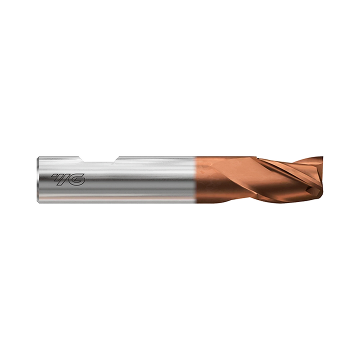 (GA942) HSS-PM, Tank-Power, 3 Flute End Mill, Stub Length (TiAlN Coated)