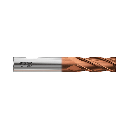 (GA938) HSS-PM, Tank-Power, 4 Flute End Mill, Short Length (TiAlN Coated)