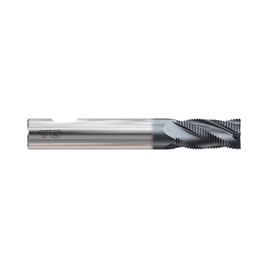 (GA941) HSS-PM, Tank-Power, 3 Flute Roughing End Mill, Short Length (TiAlN Coated)
