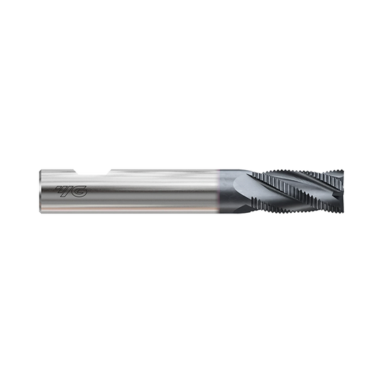 (GA941) HSS-PM, Tank-Power, 3 Flute Roughing End Mill, Short Length (TiAlN Coated)