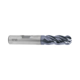 (GMG55) V7 Plus Carbide, 4Flute Multi Helix Ball Bose End Mill, Long length, Plain Shank