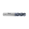 (GMG56) V7 Plus Carbide, 4Flute Multi Helix Ball Bose End Mill, Long length, Flat Shank