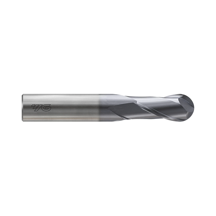 (GM876) X-Power Pro Carbide 2Flute Ball Nose End Mill, Short Length