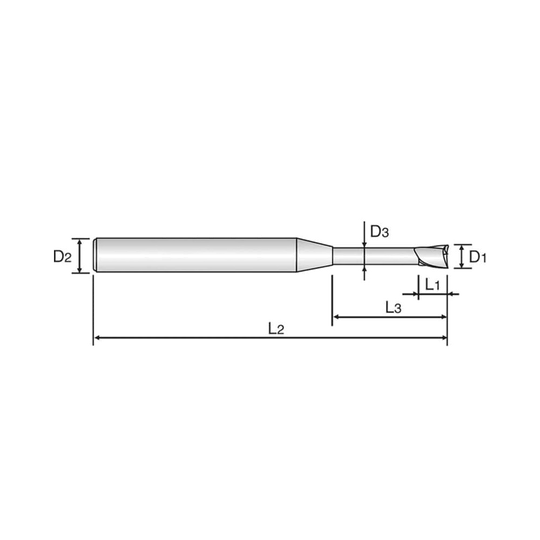 (GM883) X-Power Pro Carbide 2Flute Rib Processing End Mill,