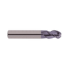 (EG908) Alu-Power Carbide 3Flute Ball Nose End Mill, Plain Shank