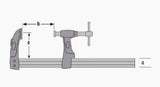 600mm FX Xtreme Clamp Folding Handle - 140mm Depth
