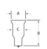 210/16 OBLONG PUNCH 14.0 X 25.0 - 6mm longer